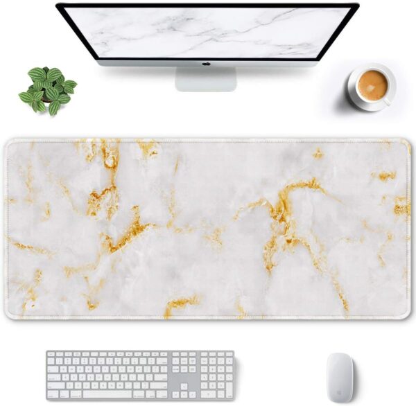 Large Keyboard Mousepads with Marble Pattern Print