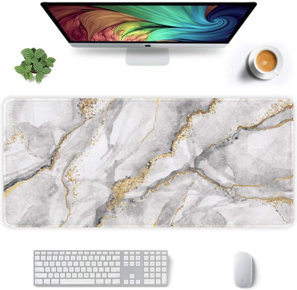 Large Keyboard Mousepads with Marble Pattern Print