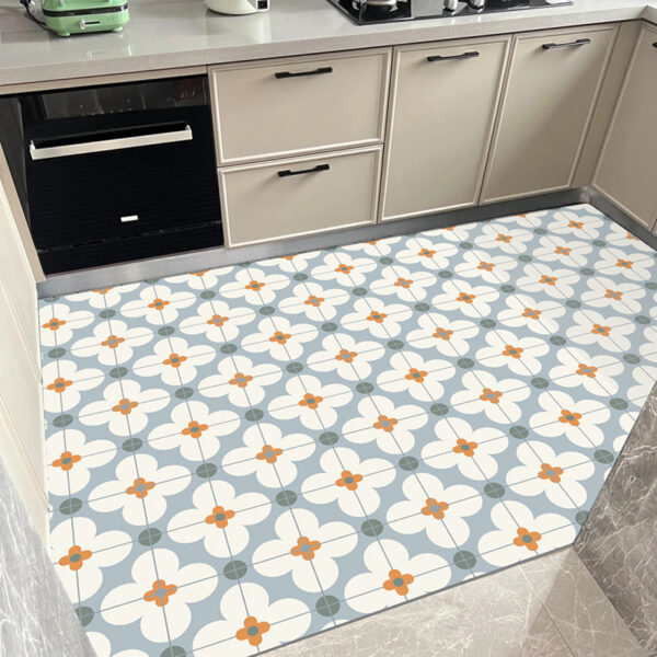 Extend Size PU Leather Kitchen Mat Cutable with Custom Print